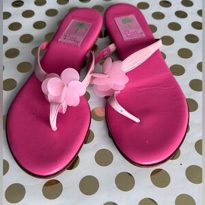 Lilly Pulitzer Pink Sandals with Floral Embellishment